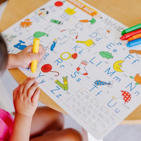 Melissa & Doug Learning Mat Crayons - 5 Colors Set