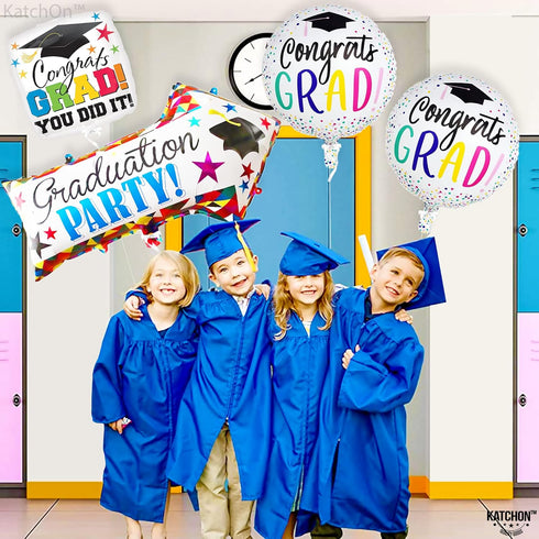 KatchOn Kindergarten Graduation Balloons - 20 Inch, Pack of 4 | Congrats Grad Decorations Class of 2024