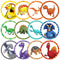 Laumoi 120 Pcs Toilet Targets for Boys Training Flushable Dinosaur Targets Potty Pee
