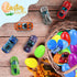 12Pack OCHIDO Easter Eggs Filled with Die-Cast Cars, Prefilled Easter Eggs with Toys Inside for Kids Easter Basket