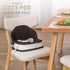 Cozy 636 3-Point 2 Dream On Me Pod Baby Booster Seat for Months, Portable Travel Booster Chair with Safety Harness