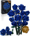 iATOM Blue Rose Bouquet Building Set, 12Pcs Flowers Botanical Collection for Adults, for