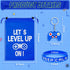 Shappy 36 Pieces Video Game Bracelets, Wristbands, Gaming Party Bags with Drawstring Game Controller Keychains
