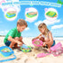 EULRGAUS 6 2 2 2 Beach Toys, PCS Sand Sifter for The Beach, Sand Toys with Collapsible Sand Sifters Sieve, Beach