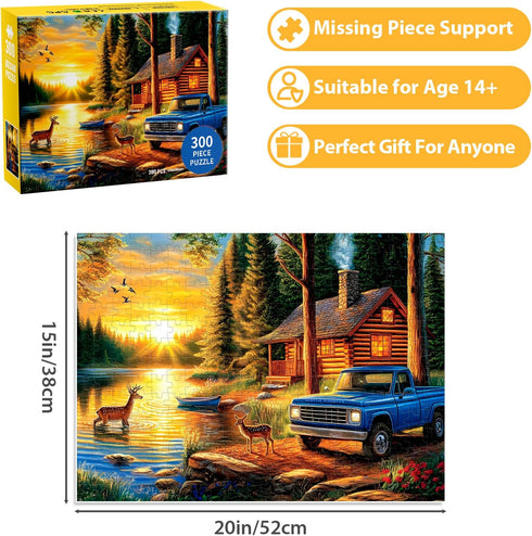 BraniacBits 300 300 20.515 Piece Jigsaw Puzzle for Adults, Deer Forest Puzzles Pieces for Adults Fit Together