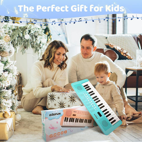 Kids Keyboard Piano Musical Toys, 37 Key Portable Electronic Piano with Microphone, Birthday Gift