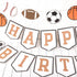 Birthday Sports Theme Banner Garland - High Chair Decoration for Party Celebrations