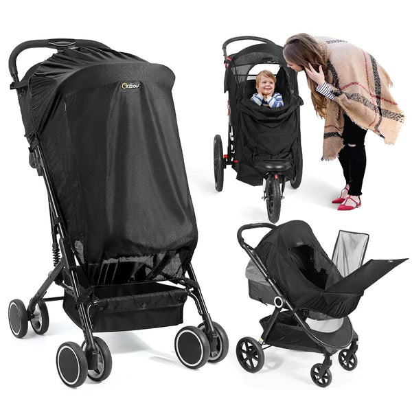 Orzbow Stroller Sun Shade, Breathable Sun Shade Cover for Stroller with Mosquito