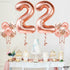 KatchOn, Rose Gold 22 Number Balloons - 40 Inch Foil Number Balloon for 22 Birthday Party Decorations
