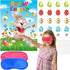 AUGSUN Pin The Tail on The Bunny Easter Games Easter Rabbit Games