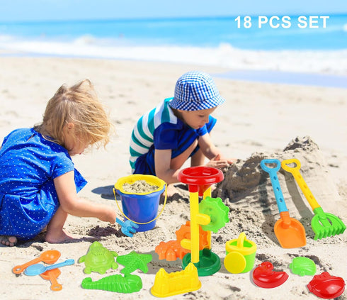 CNP30312 Set, 18 Click N' Play Beach Sand Toy Piece