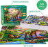 Puzzles for Kids Ages 4-6 - 2 x 60 Pieces - World of Huge Dinosaurs - Educational Toys