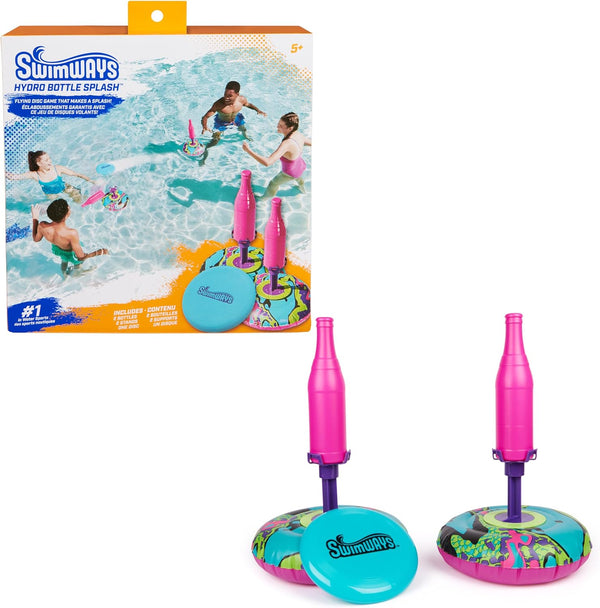 SwimWays Hydro Bottle Splash, Pool Toys for Kids and Adults, Throwing Disc Swimming Pool Game for Ages 5 & Up