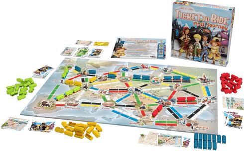 Ticket to Ride Europe First Journey Board Game - Strategy Game for Kids & Adults, 2-4 Players, 15-30 Minute Playtime