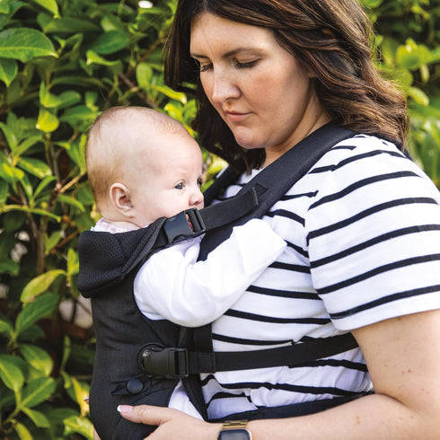 3 Nuby Baby Carrier with Carry Positions, Adjustable Leg Support for M Position, Padded Shoulder Straps & Waist Belt