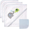 Luvable Friends Unisex Baby Hooded Towel and Washcloth, Blue Elephant, One Size