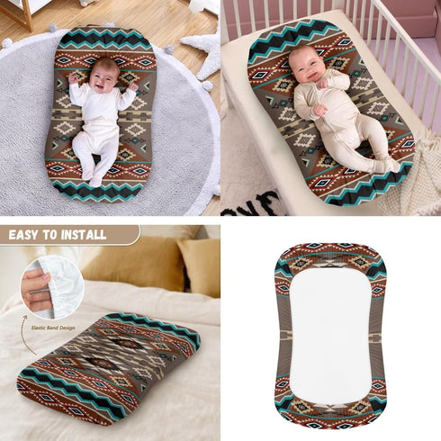 Sarogrorin Southwestern Tribal Pattern Baby Infant Lounger Cover Breathable & Portable Infant Lounger Case Nursing