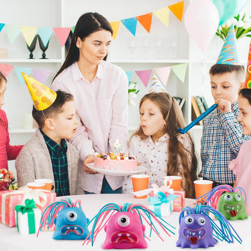 Fun Hair Pulling Fidget Screaming Monster Toys 4Pcs, Fidget Toys for Stress Relief and Anti-Anxiety for Kids 3-7+ (4PC)