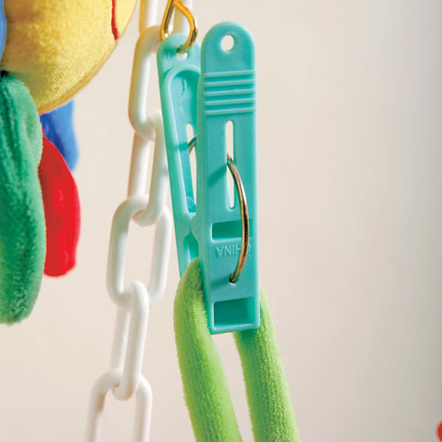Dreambaby Toy Chain Organizer with Clips, Baby Plush Holder, Model L692