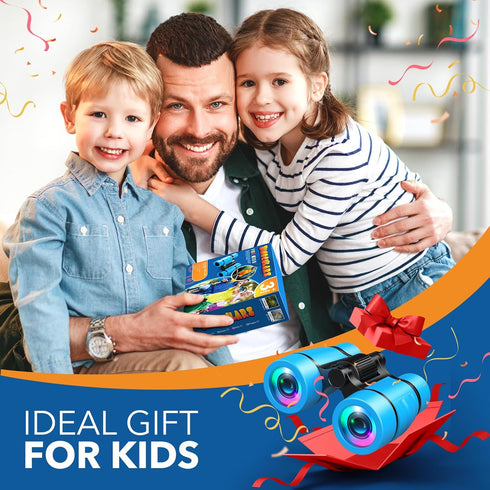 Toys for Boys Ages 3-7 - LET'S GO! Kids Binoculars with Bird Watching Manual for Ages 4-7