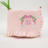 Personalized Floral Swan Baby Girl Blanket with Monogram Embroidery, Custom Name Knit Blanket, Elegant Nursery Decor