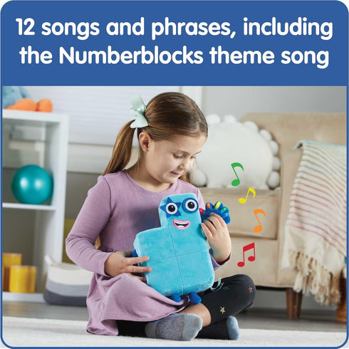 hand2mind Sing-Along Numberblock Five, Light Up Plush Toy, Musical Figure for Preschool Learning Gifts