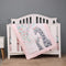 CribMATE 3 PCs Pink Floral Giraffe Nursery Crib Bedding Set Lovely Mommy Giraffe