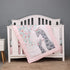 CribMATE 3 PCs Pink Floral Giraffe Nursery Crib Bedding Set Lovely Mommy Giraffe