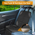 Musclez 600D 2 (Black-1pcs) Car Seat Protectors, Car Seat Covers Waterproof Fabric, Non-Slip Backing & Mesh Pockets