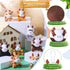 Aoriher 24 Pcs Mini Horse Plush Stuffed Animal Keychain, 3.15 Inch Horse Party Favor with Detachable Chain (Cute Cattle