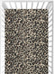 CaTaKu Baby Crib Sheets Brown Leopard Animal Print Mini Crib Sheets Fitted for