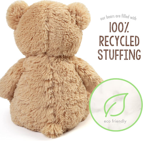 LotFancy 15 inch Teddy Bear Stuffed Animal, Brown Plush Toy, Cute Hugging Gift for Kids