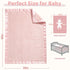 2 Inch Cozy 30x40 Inch Pro Goleem Fleece Baby Blankets for Girls with Satin Trim, Super Soft Plush Receiving Blanket