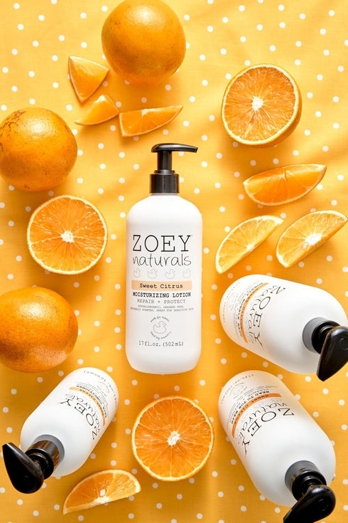 Zoey Naturals Sweet Citrus Baby Lotion - Enriched with Shea, Apricot Oil, Aloe & Avocado - Soothes & Moisturizes