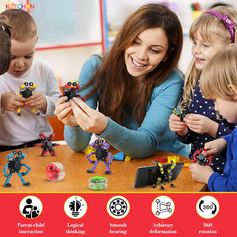 Pack 24 8-12, KatchOn, Transformable Fidget Toys Bulk - of | Robot Fidget Spinners Pinata Stuffers for Kids, Party