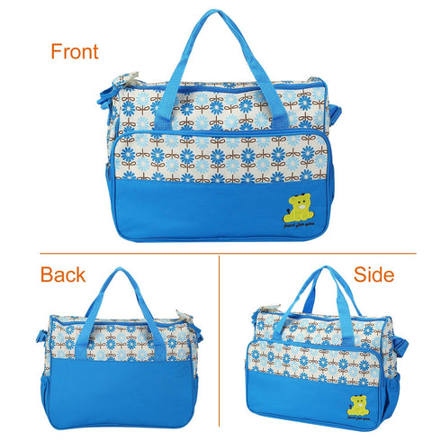 Set, 5PCS Moclever Diaper Bag Tote Baby Bags for Mom and Dad Large Maternity Travel Bag with Insulated Bottle Holder