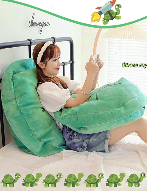 40 Inch Wearable Turtle Shell Pillow - Plush Turtle Stuffed Animal Dress Up Cushion for Adults