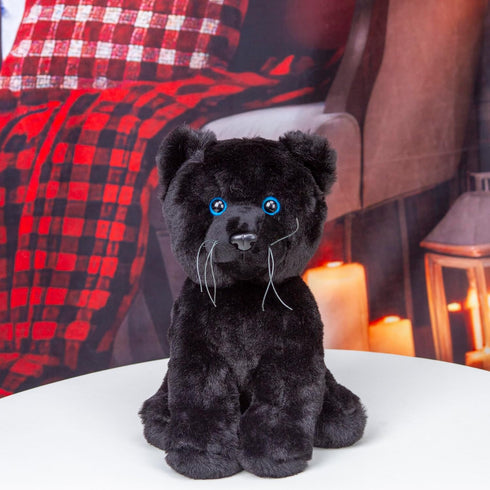 10 Inches. Plushland Black Panther Stuffed Animal Realistic Plush Panther for Kids and Adults