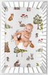 Sweet Jojo Designs Woodland Forest Animals Fitted Mini Crib Sheet - Gender Neutral Baby Nursery