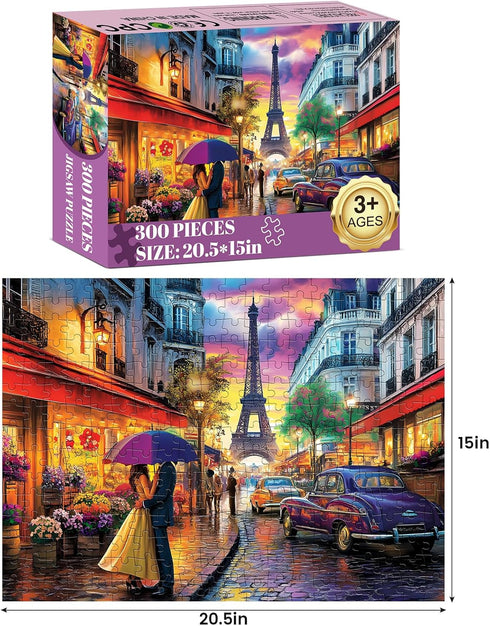 WSCXSC 300 300 20.5x15IN Jigsaw Puzzles Pieces for Adults Tower Puzzles Piece Puzzle for Adults Kids Puzzle Letter on