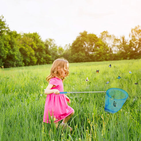 34 Inches (3Pcak) TSYAN Kids Telescopic Butterfly Fishing Nets for Kids Catching Insect Net Outdoor Tools for Catching