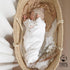100% 40"x30" LAWKUL Baby Blanket Traceable Cotton Knit Receiving Blankets Soft Swaddle for Newbron Boy Girls White