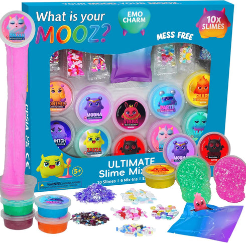 Ultimate Slime Kit10 Pack Cloud Dough, Crunchy, Butter & Jelly Mini Slimes,