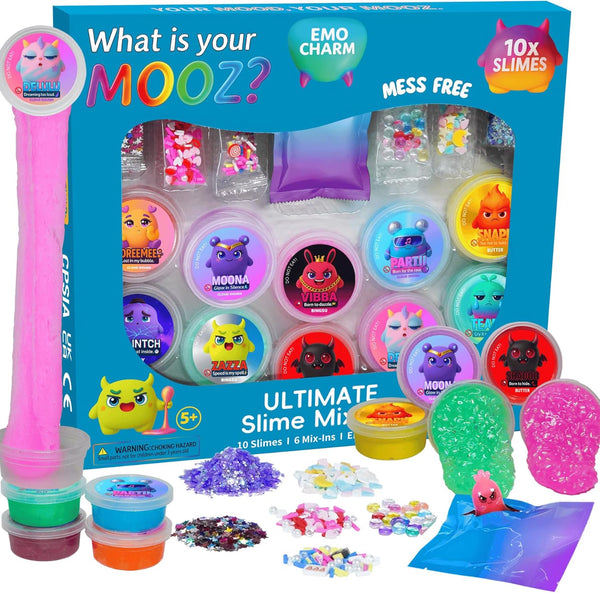 Ultimate Slime Kit10 Pack Cloud Dough, Crunchy, Butter & Jelly Mini Slimes,