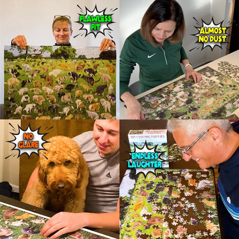 Funwares Original 101 Pooping Puppies Puzzle - Hilarious 1000 Piece Jigsaw Puzzle for Adults and Kids