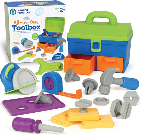 Learning Resources New Sprouts All-in-One Toolbox, 18 Pieces, Toddler Activities for Ages 2+