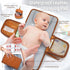 Backpack ROSEGIN Premium Vegan Leather Diaper Bag with Waterproof Changing Pad Reinforced Stitching & Zippers, Baby Bag