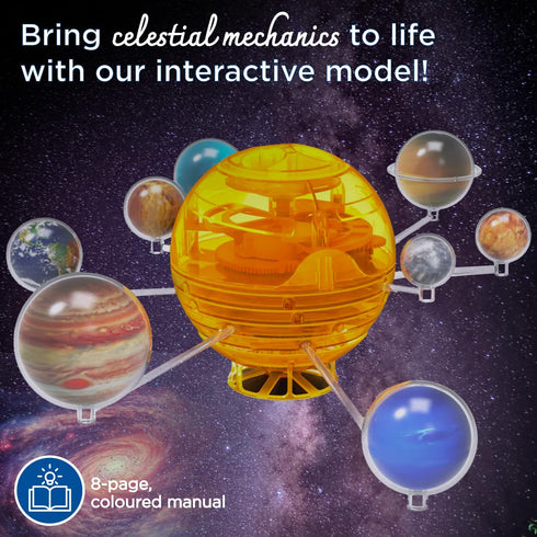 Thames & Kosmos Orbiting Solar System STEM Kit | Build a Rotating Solar System Model | Planets Revolve Using a Windup
