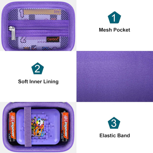 Canboc Hard Carrying Case for Bitzee Interactive Toy Digital Pet with 15 Animals Inside, Storage Bag (Purple)