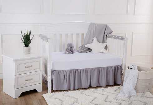 American Baby Company Heavenly Soft Chenille Fitted Crib Sheet, 28" x 52", White, for Boys and Girls